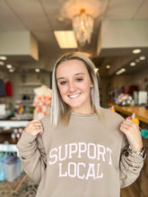 Load image into Gallery viewer, Support Local Tan Sweatshirt
