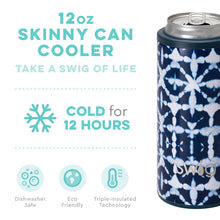 Load image into Gallery viewer, Swig Indigo Isles Skinny Can Cooler (12oz)

