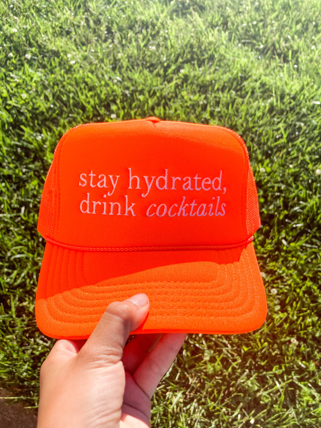 Stay Hydrated, Drink Cocktails - Hi Vis Orange
