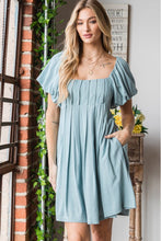 Load image into Gallery viewer, London Charm Pin Tuck Flare Dress

