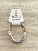 The Stacked Junkies Pink and Black Bracelet Set