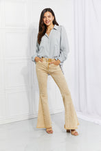 Load image into Gallery viewer, Flip Side Fray Hem Bell Bottom Jeans in Yellow
