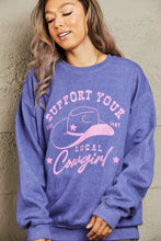 Load image into Gallery viewer, Support Your Local Cowgirl Oversized Crewneck Sweatshirt
