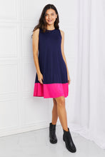 Load image into Gallery viewer, Two-Tone Sleeveless Mini Dress with Pockets

