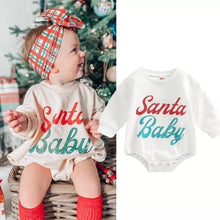 Load image into Gallery viewer, Santa Baby Bubble Romper
