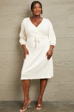 Load image into Gallery viewer, Rushing In White Wrap Dress
