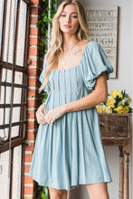 Load image into Gallery viewer, London Charm Pin Tuck Flare Dress
