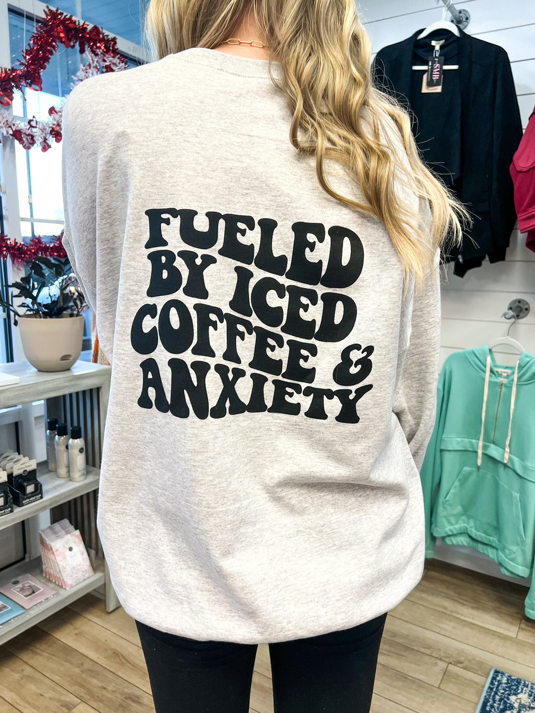 Fueled By Iced Coffee + Anxiety Graphic