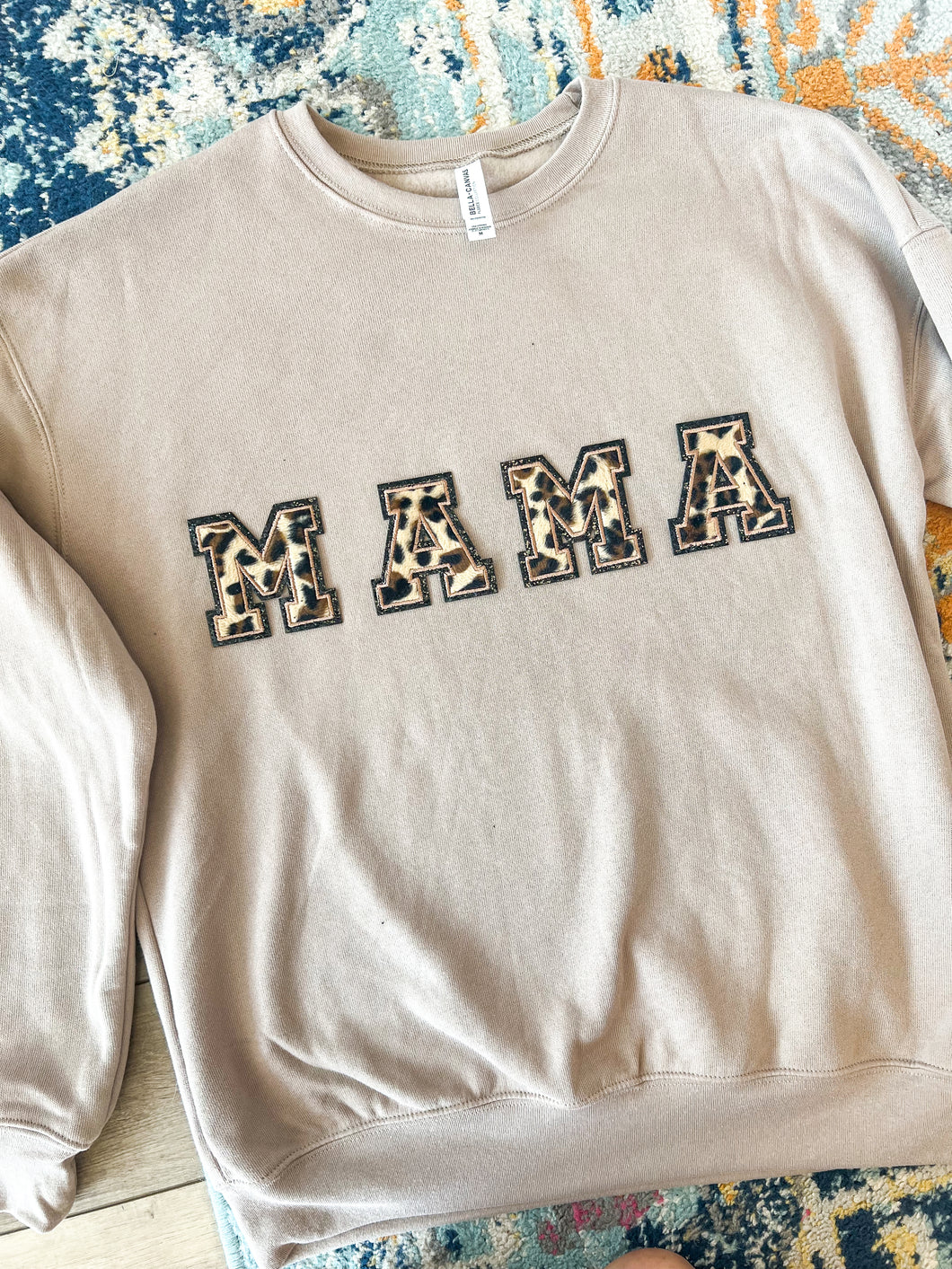 Mama Leopard Patches Sweatshirt