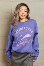 Load image into Gallery viewer, Support Your Local Cowgirl Oversized Crewneck Sweatshirt
