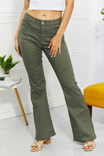 Load image into Gallery viewer, Clementine High-Rise Bootcut Jeans in Olive
