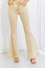 Load image into Gallery viewer, Flip Side Fray Hem Bell Bottom Jeans in Yellow
