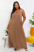 Load image into Gallery viewer, Beach Vibes Cami Maxi Dress in Mocha
