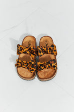 Load image into Gallery viewer, Fiercely Feminine Leopard Bow Slide Sandals
