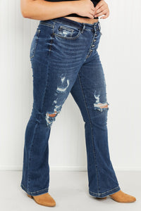 Judy Blue Ophelia Destroyed Flare Jeans