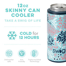 Load image into Gallery viewer, Swig Coral Me Crazy Skinny Can Cooler (12oz)
