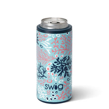 Load image into Gallery viewer, Swig Coral Me Crazy Skinny Can Cooler (12oz)
