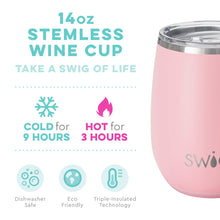 Load image into Gallery viewer, Swig Matte Blush Stemless Wine Cup (14oz)
