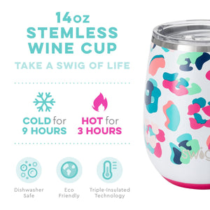 Swig Party Animal Stemless Wine Cup (14oz)